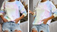 ACKKIA Casual Tie-Dye Crew Neck Sweatshirt