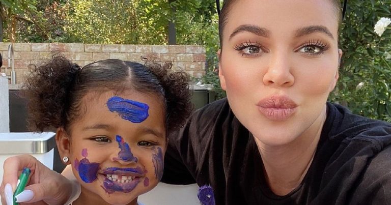 Khloe Kardashian and Tristan Thompson Paint Pumpkins With Daughter True: Pics