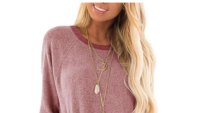 GADEWAKE Women's Casual Color Block Sweatshirt