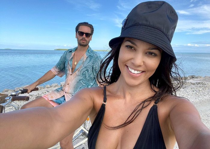 Kourtney Kardashian Poses for Cozy Vacation Pics With Scott Disick