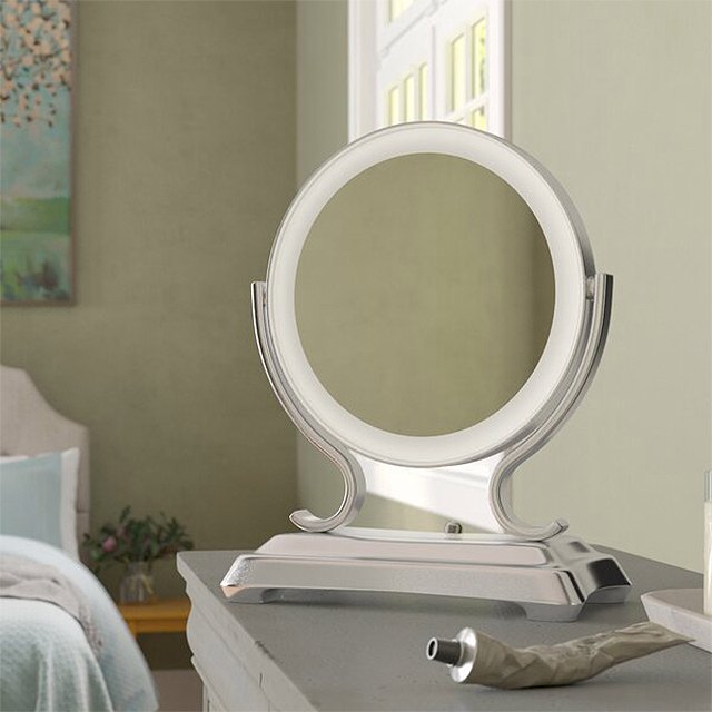 Charlton Home Vanleer Modern & Contemporary Beveled Lighted Magnifying Makeup/Shaving Mirror