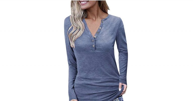 This Long-Sleeve V-Neck Tee Is the Fall Basic We All Need