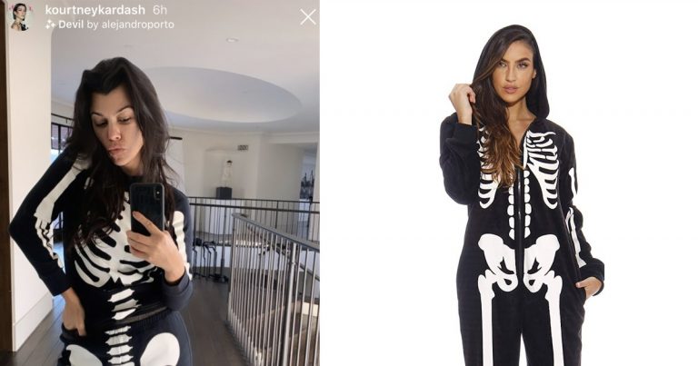 These Skeleton Pajamas Look Just Like the Ones Kourtney Kardashian Wears