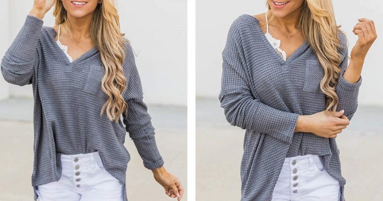 This Waffle Knit Top Is Leading the Oversized Fashion Movement