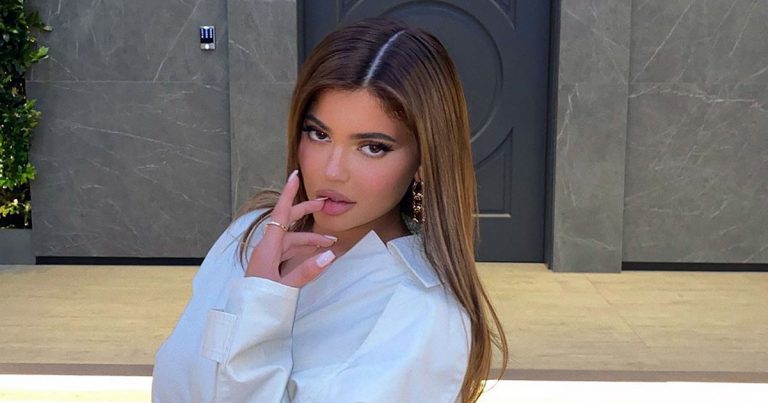 Kylie Jenner Shows Off Knee-Length Hair in a Barely-There Bodysuit