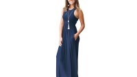 GRECERELLE Women's Sleeveless Racerback Loose Plain Maxi Dress