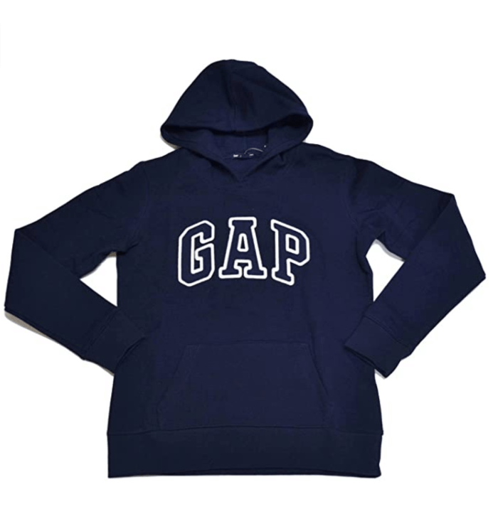 GAP Womens Fleece Arch Logo Pullover Hoodie