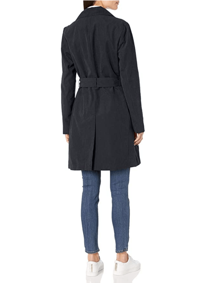 Amazon Essentials Women's Water-Resistant Trench Coat (Slate Black)