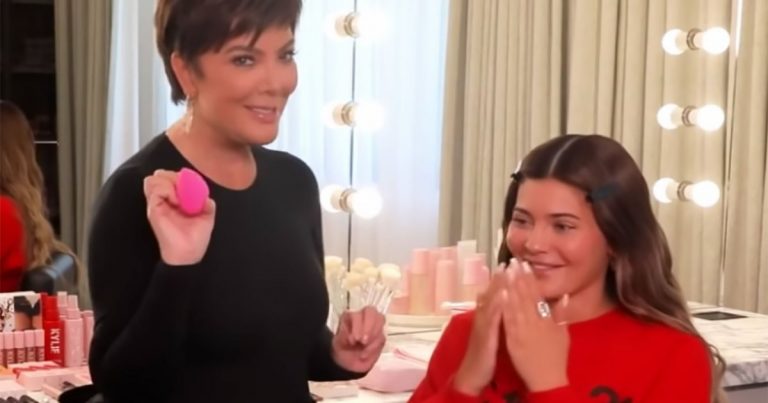 LOL! Kris Jenner Doing Kylie's Makeup Is the Best Thing You'll See All Day