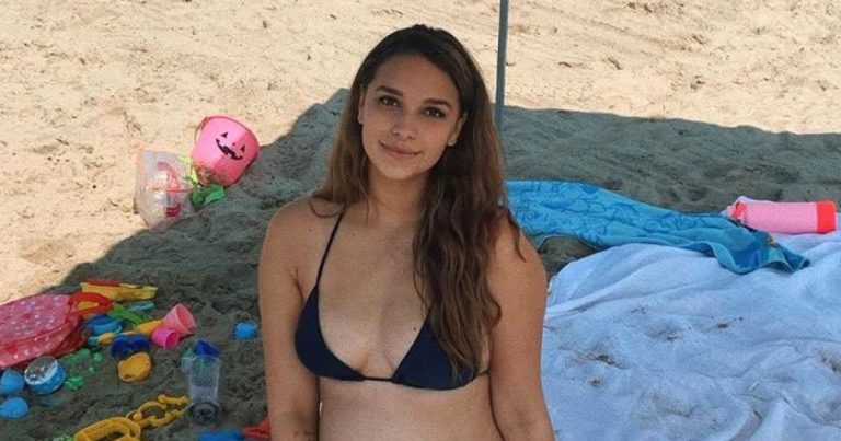 April Love Geary Confirms 3rd Pregnancy, Debuts Baby Bump in Bikini