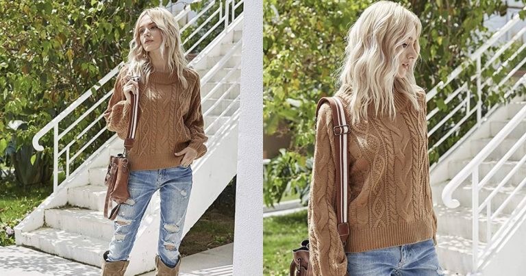 This Cropped Cable Knit Sweater Will Give You That Cozy Fall Feeling