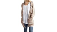 Traleubie Women's Open Front Long Sleeve Boho Chunky Cardigan Sweater