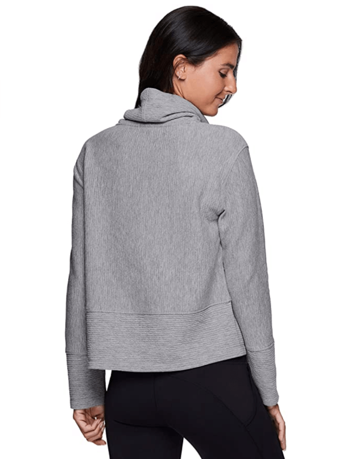 RBX Active Women's Ultra Soft Quilted Cowl Neck Pullover Sweatshirt