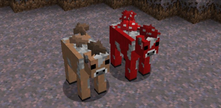 Minecraft Mobs Explored: Mooshroom, A Cow That Features Mushrooms On It’s Back But Still Has Milk To Give