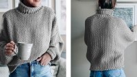 Saodimallsu Turtleneck Oversized Sweater