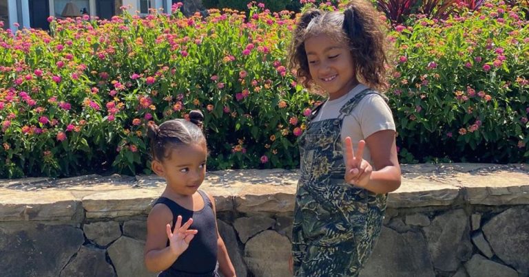 North West Teaches Little Sister Chicago How to Make a Peace Sign, More Sweet Pics