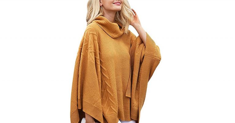 This Roomy Knit Poncho Is the Definition of a Fall Fashion Staple