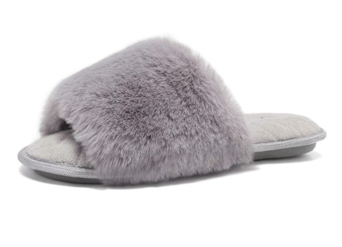 FANTURE Women's Furry Faux Fur Slippers