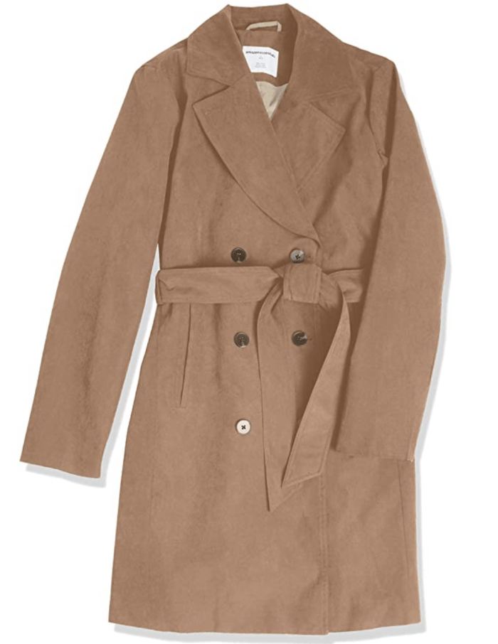 Amazon Essentials Women's Water-Resistant Trench Coat (Khaki)