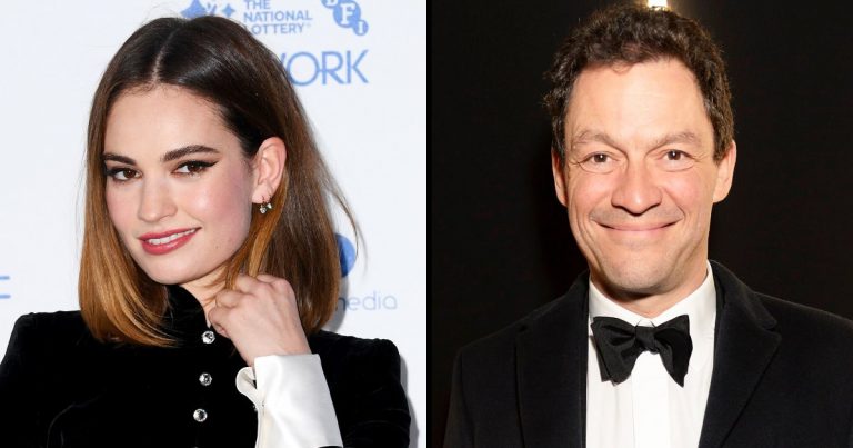 Lily James and Dominic West Were ‘Flirtatious’ on 'Pursuit of Love' Set