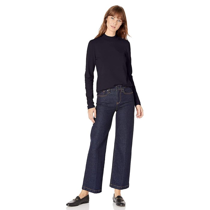 Lark & Ro Warm Handed Synthetic Mock Neck Sweater