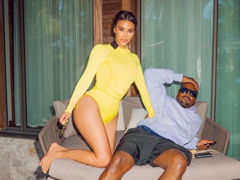 Kim Kardashian Poses With Kanye West As He Hints He’ll Run For President In 2024