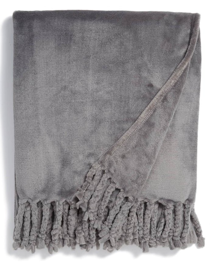 grey plush throw nordstrom