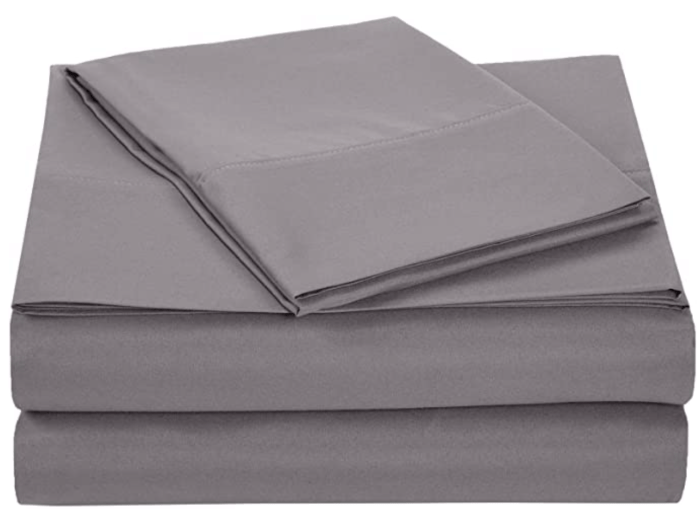 AmazonBasics Lightweight Super Soft Easy Care Microfiber Sheet Set with 16