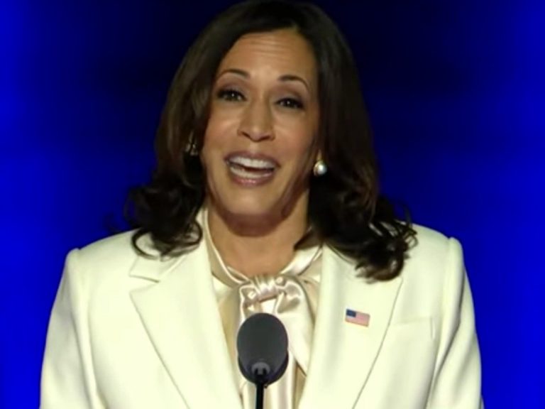 Kamala Harris Wore Carolina Herrera For Her Victory Speech — See The Look!