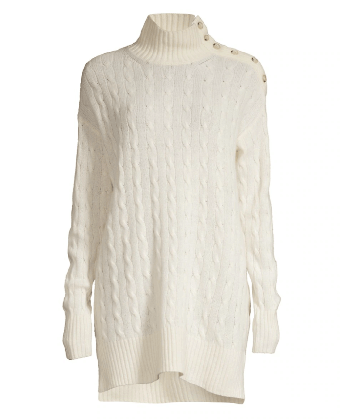 Ralph Lauren Classic Button-Shoulder Sweater