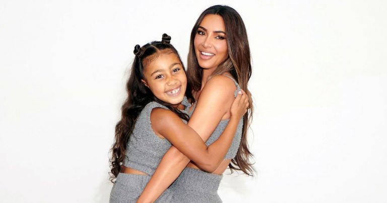 Kim Kardashian and North West Twin in New Skims Promo