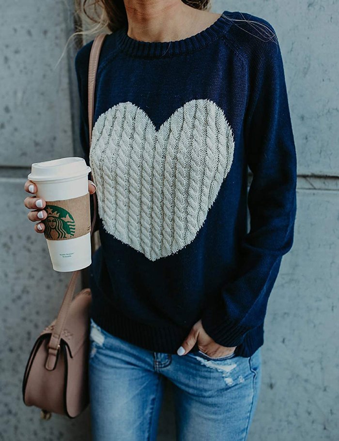 Shermie Pullover Cute Heart Sweater