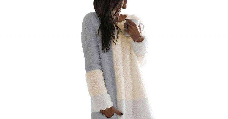 This Cozy Sherpa Dress Will Feel Like You're Wearing a Bathrobe