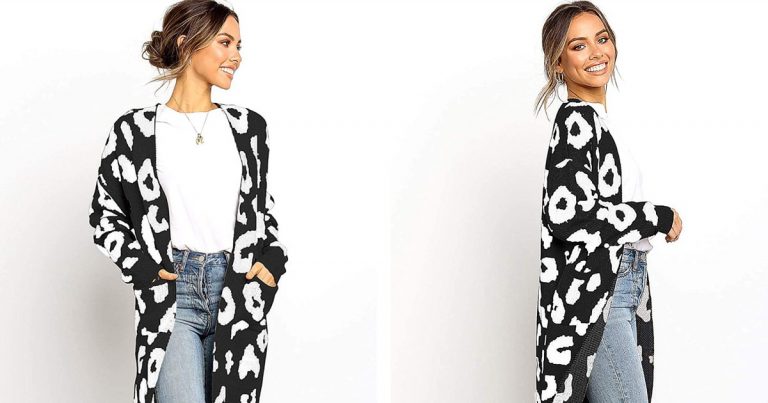 Just in! Start the New Year Feeling Chic in This Longline Leopard Cardigan