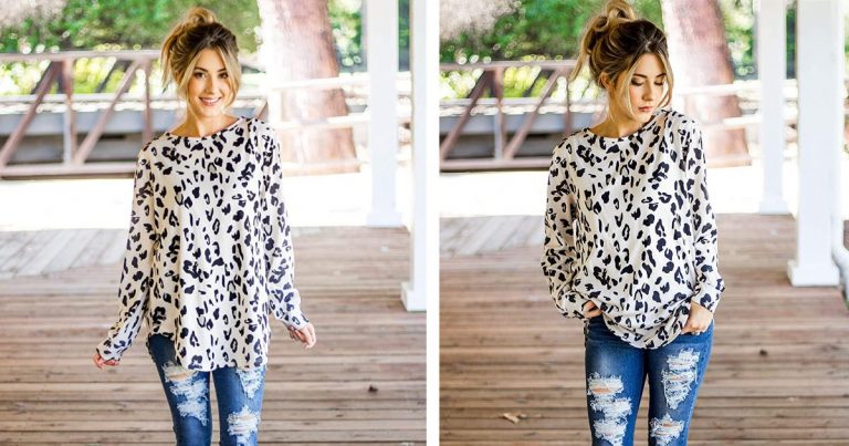 This Flowy Leopard Top Looks Fierce but Feels Like Loungewear