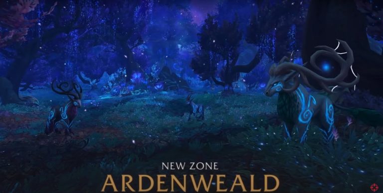 Tackling A Boss Mob In Ardenweald For The Wild Glimmerfur Prowler Mount In World Of Warcraft: Shadowlands