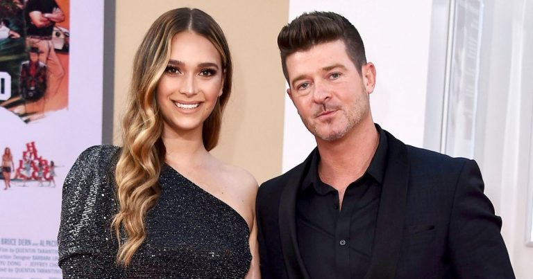 Robin Thicke's Pregnant Fiancee April Love Geary Defends Nude Baby Bump Pic