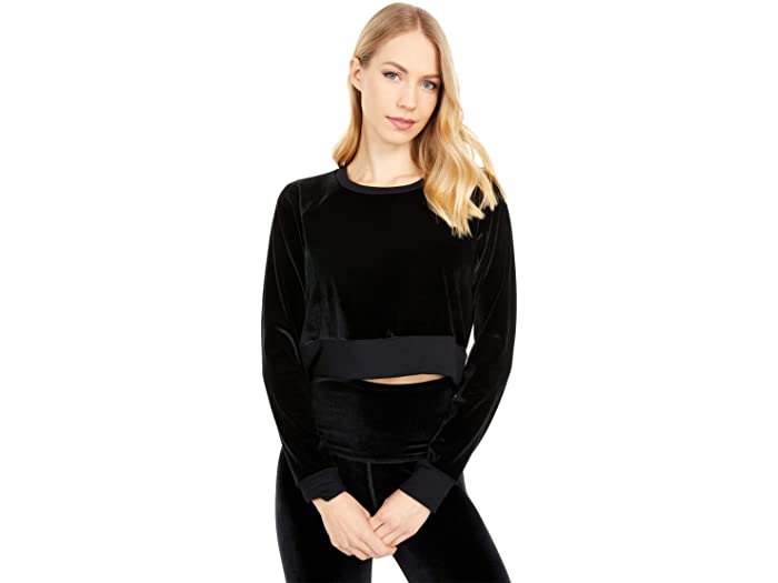 Beyond Yoga Cropped Velvet Pullover