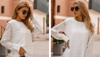 Blooming Jelly Chiffon Pom Pom Blouse