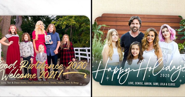 Celebrity Holidays Cards of 2020: Denise Richards, Tori Spelling, More