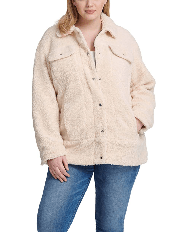 Levi's Women's Oversized Long Sherpa Trucker Jacket