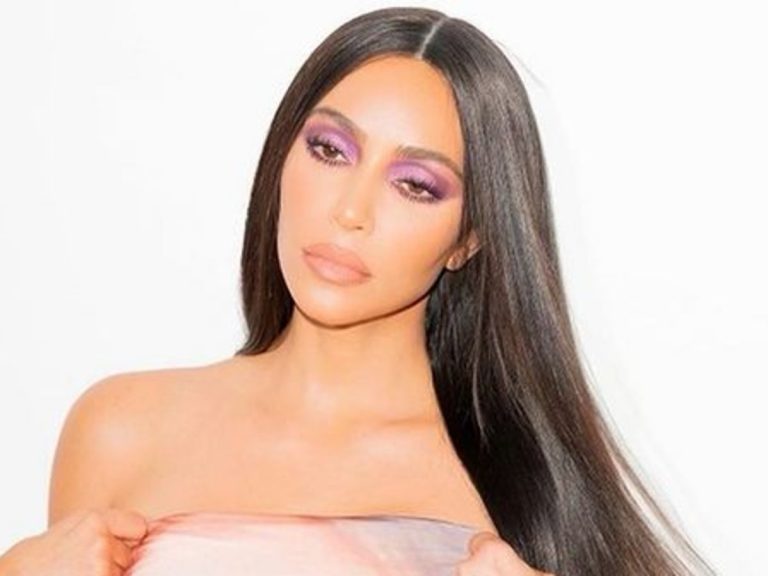 Kim Kardashian Shows Off Her Insane Curves In Slinky Skims Slip Dress