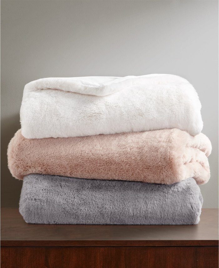 Martha Stewart Collection Faux Fur Throw