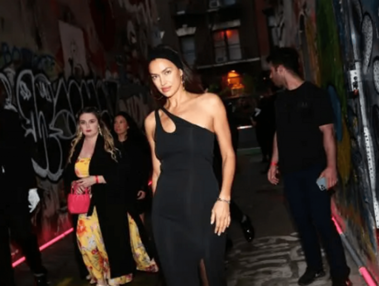 Irina Shayk made a splash in a dress with breathtaking cuts