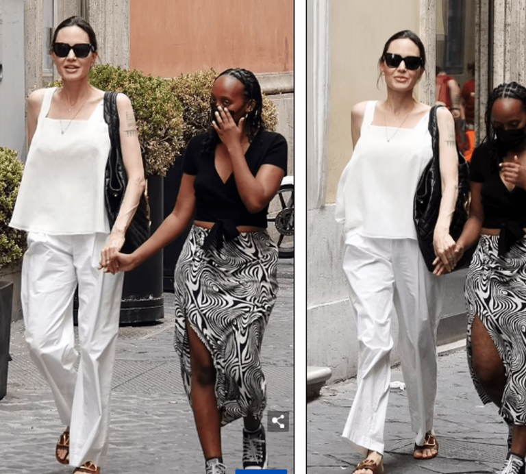 Angelina Jolie and her daughters show what to wear when it’s hot outside, like in Italy