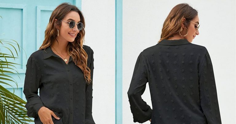 This Fun Blouse Is a Chic Upgrade From Your Basic Button-Down Top