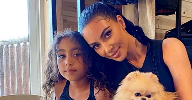 Kim Reveals Fam Photos Were 'Unusable' Because North Gave the Middle Finger