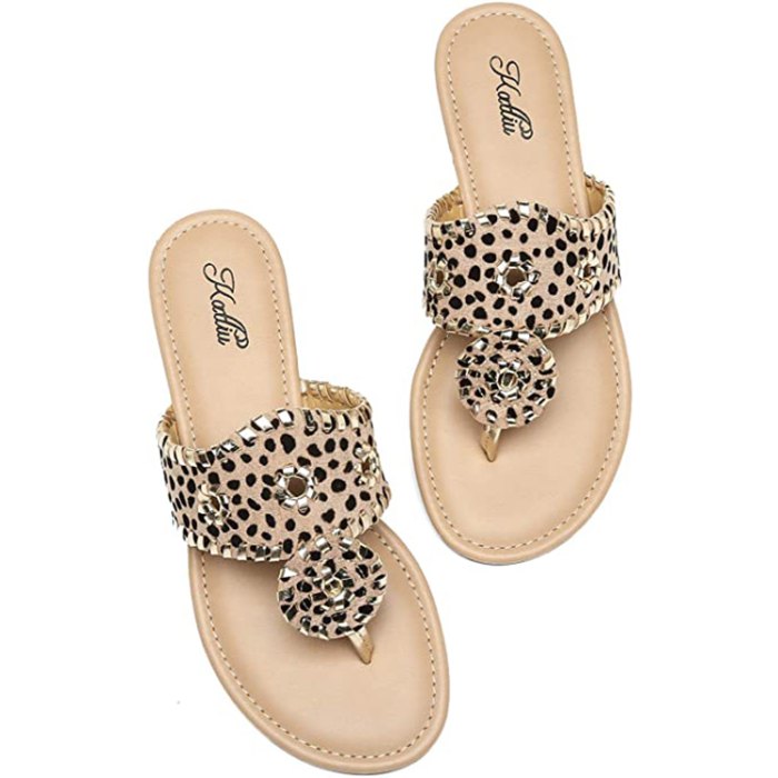 leopard print sandals