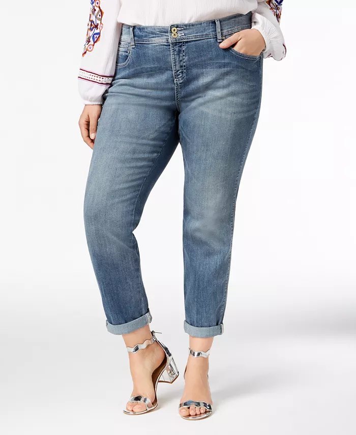 plus-size boyfriend jeans