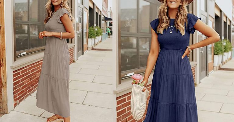 This Flattering Midi Dress Is the Key to a Streamlined Figure